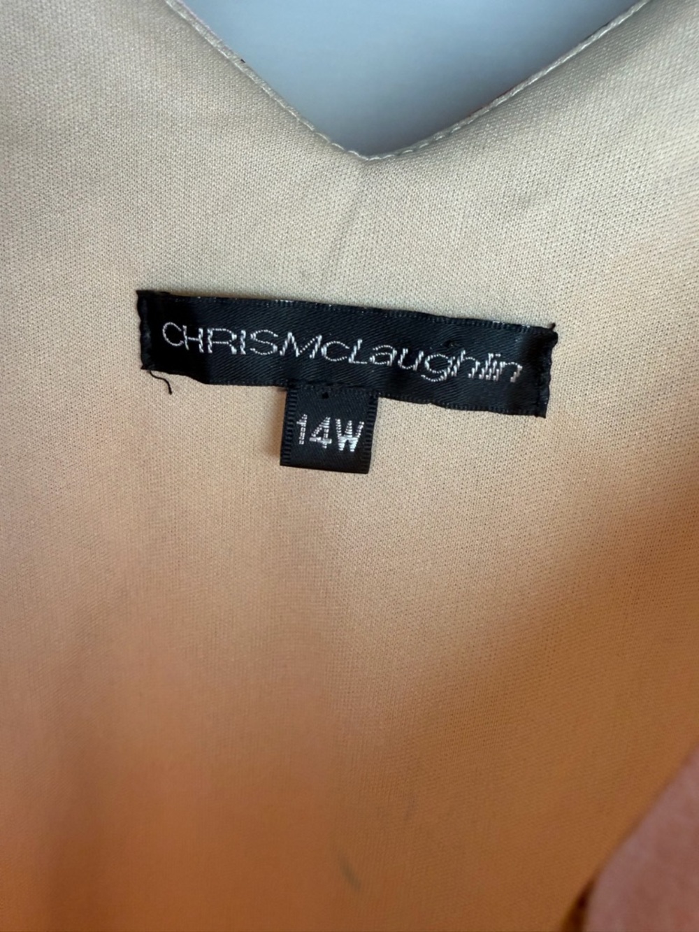 Floral V-Neck Ruffle Midi Dress in Pink Coral and Cream Sz 14W - Picture 6 of 6